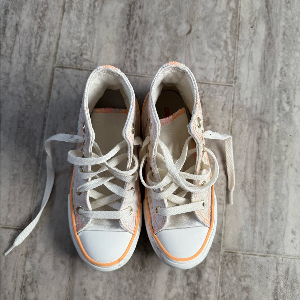 Converse Kids High-Top Sneakers - White and Orange